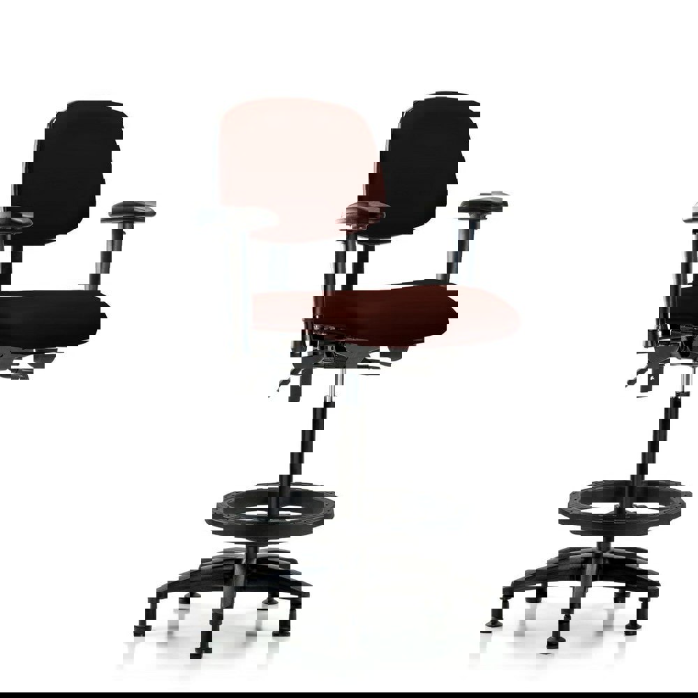 Task Chair: Vinyl, Burgundy