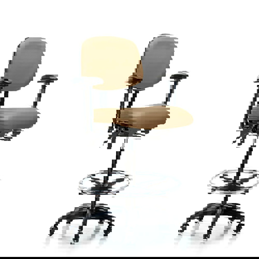 Task Chair: Vinyl, Taupe