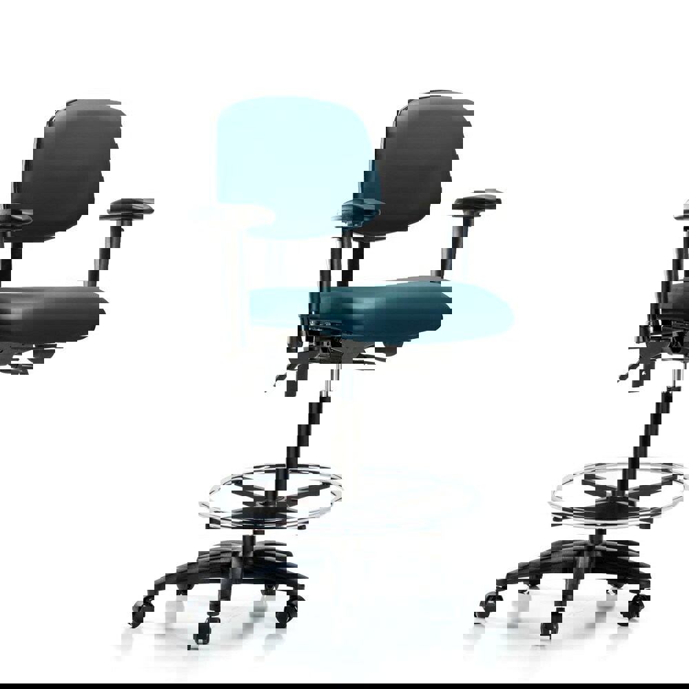 Task Chair: Vinyl, Marine Blue