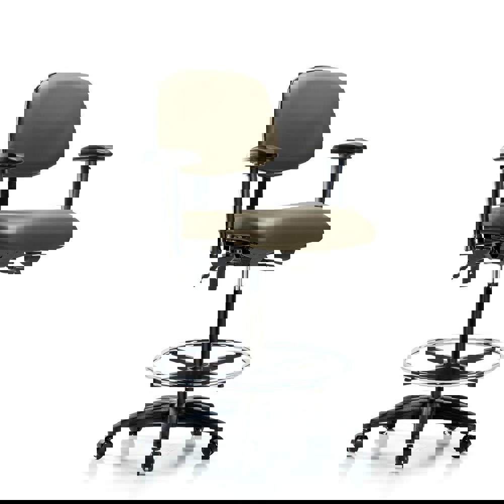 Task Chair: Vinyl, Taupe