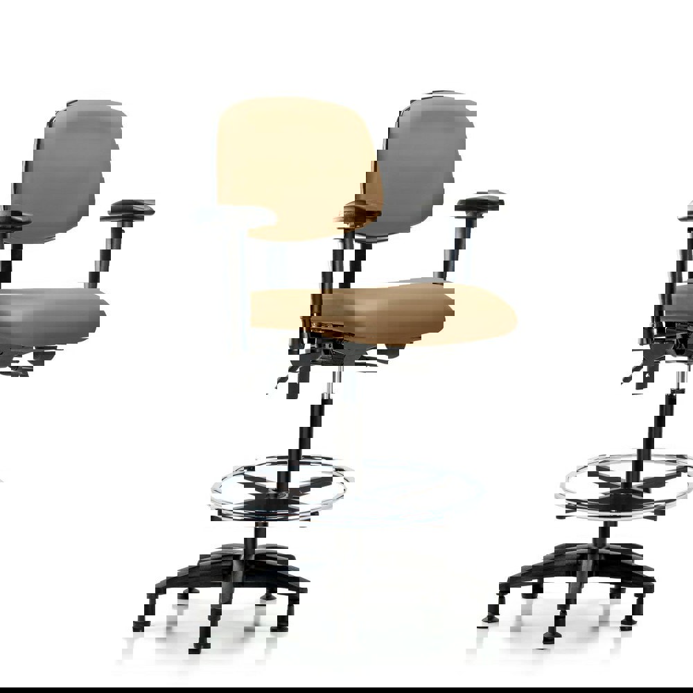 Task Chair: Vinyl, Taupe