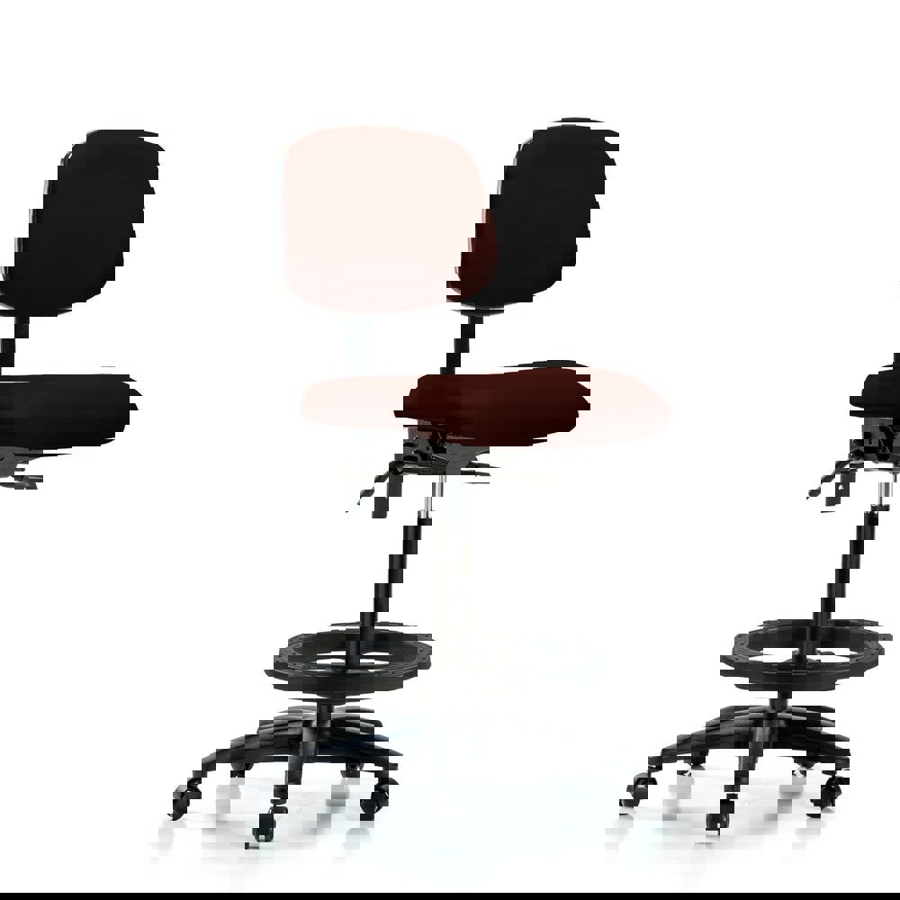 Task Chair: Vinyl, Burgundy