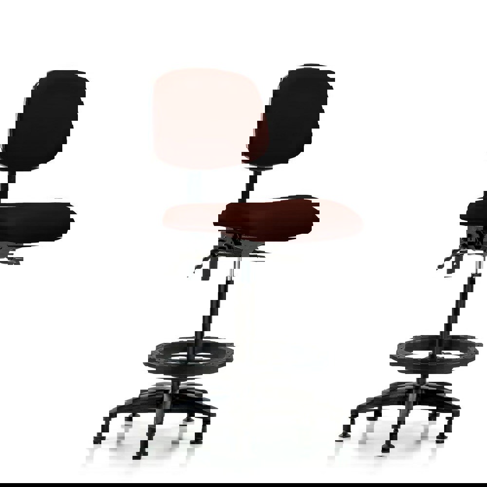 Task Chair: Vinyl, Burgundy