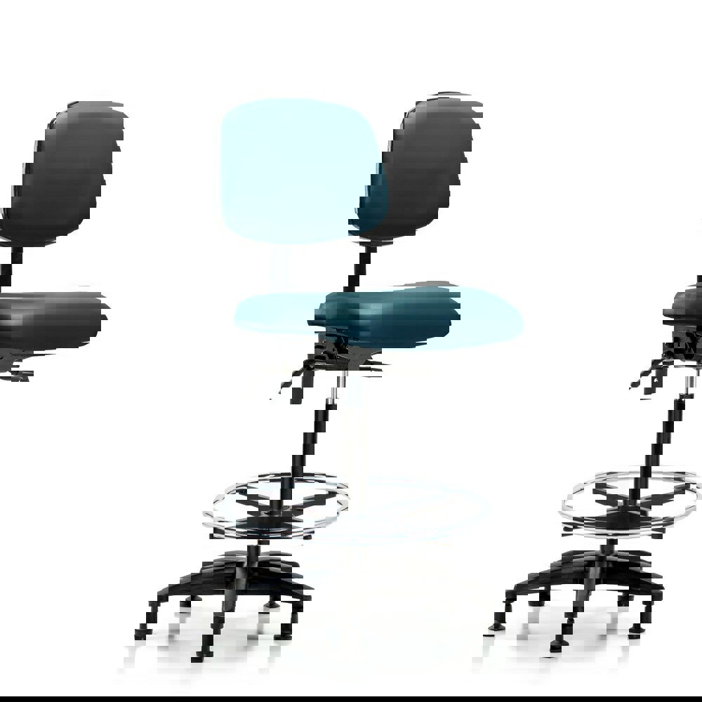 Task Chair: Vinyl, Marine Blue