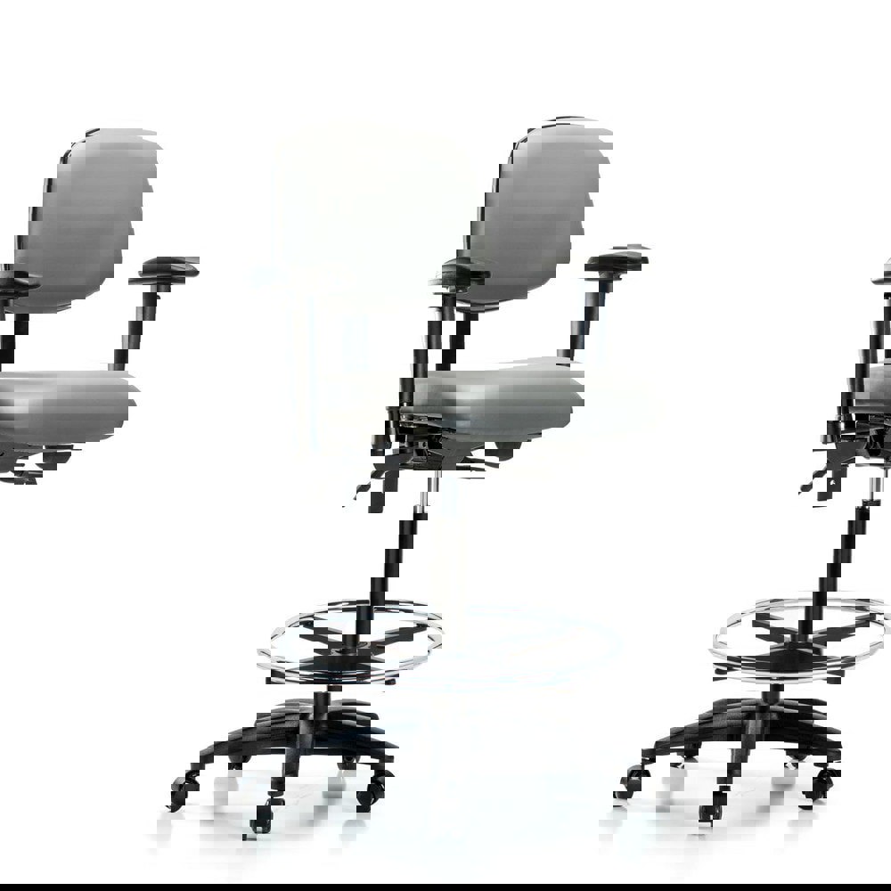 Task Chair: Vinyl, Sterling