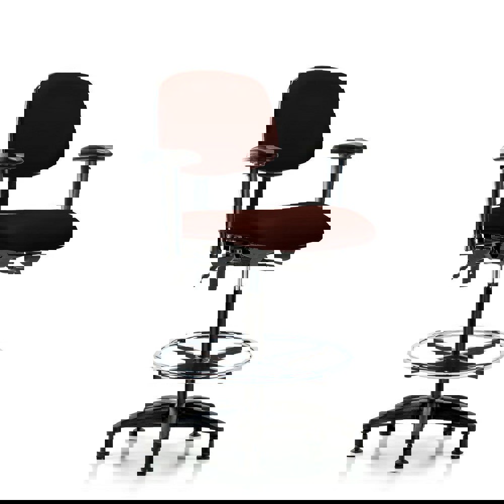 Task Chair: Vinyl, Burgundy