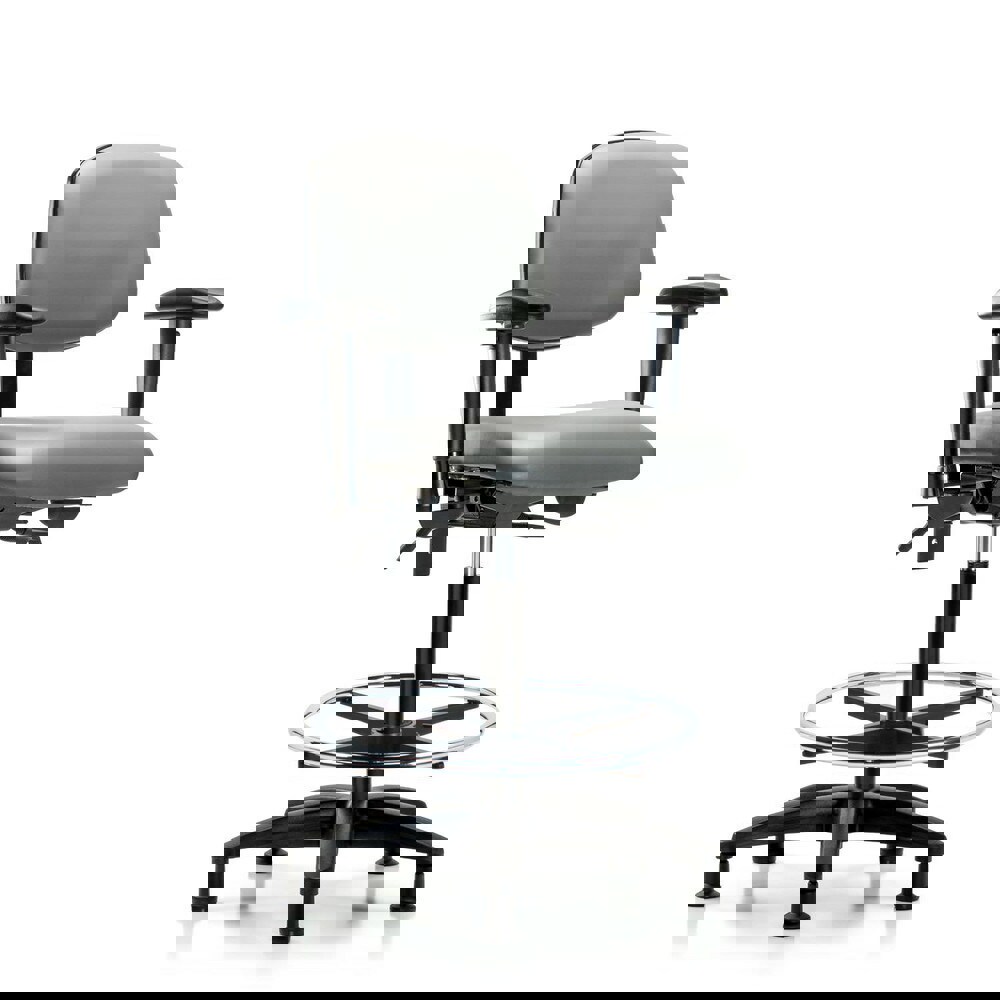 Task Chair: Vinyl, Sterling