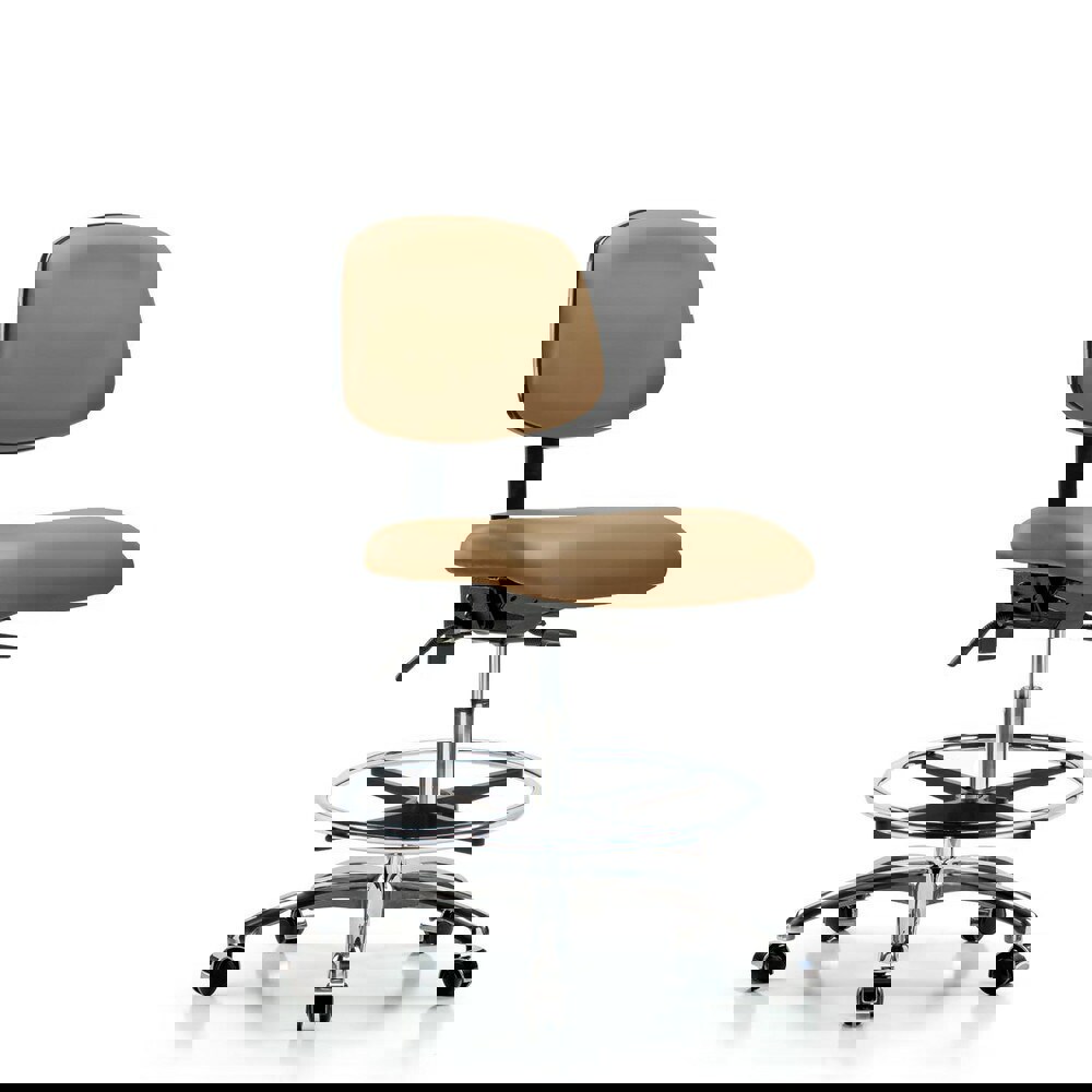 Task Chair: Vinyl, Taupe