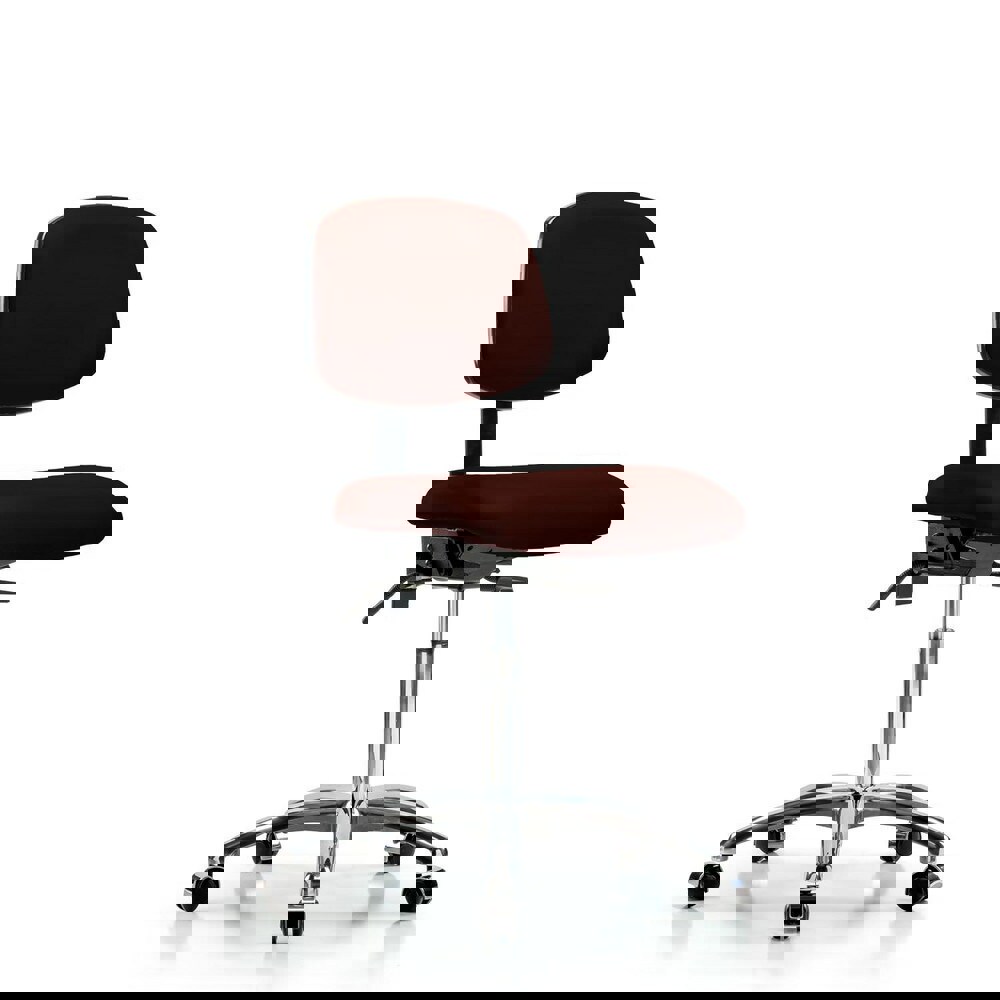 Task Chair: Vinyl, Burgundy