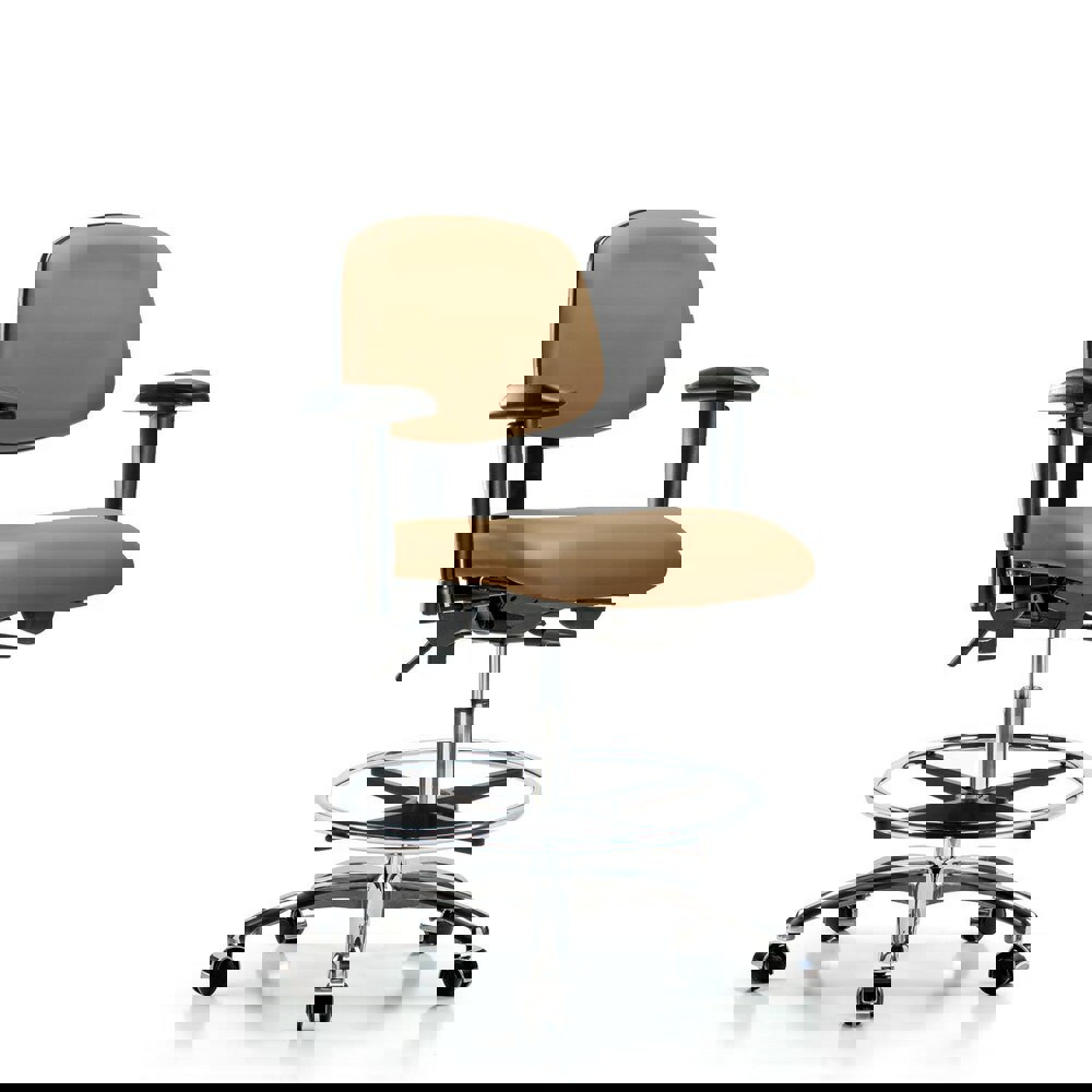 Task Chair: Vinyl, Taupe