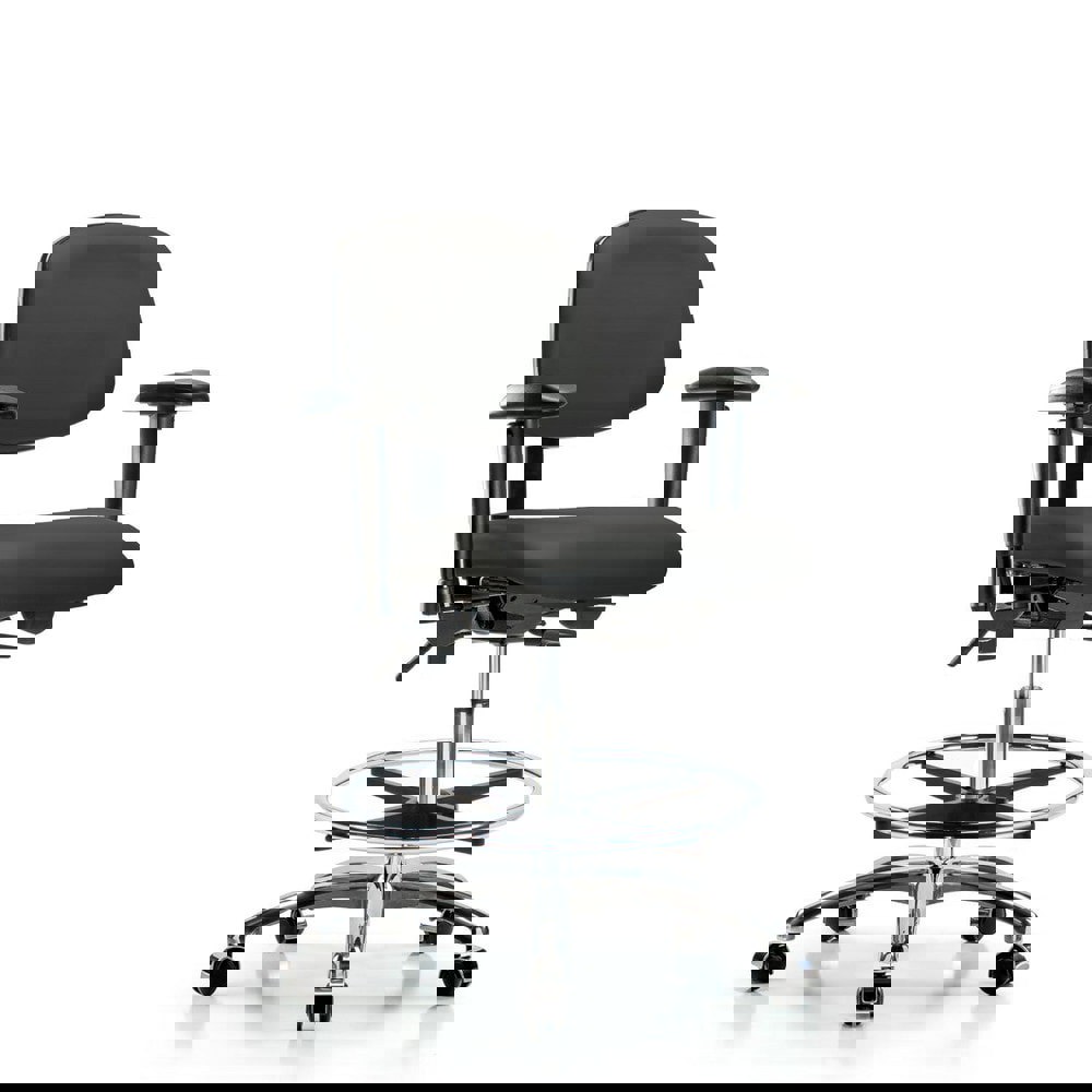 Task Chair: Vinyl, Charcoal