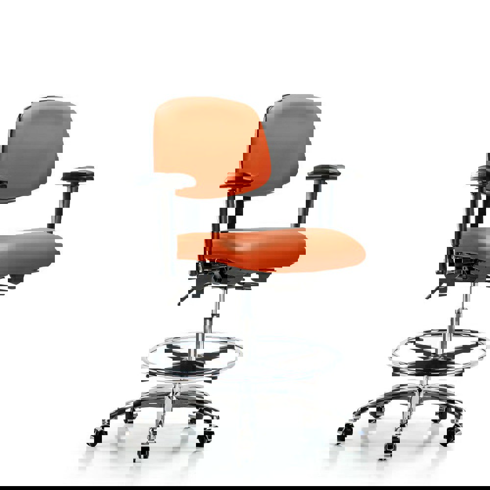 Task Chair: Vinyl, Orange Kist