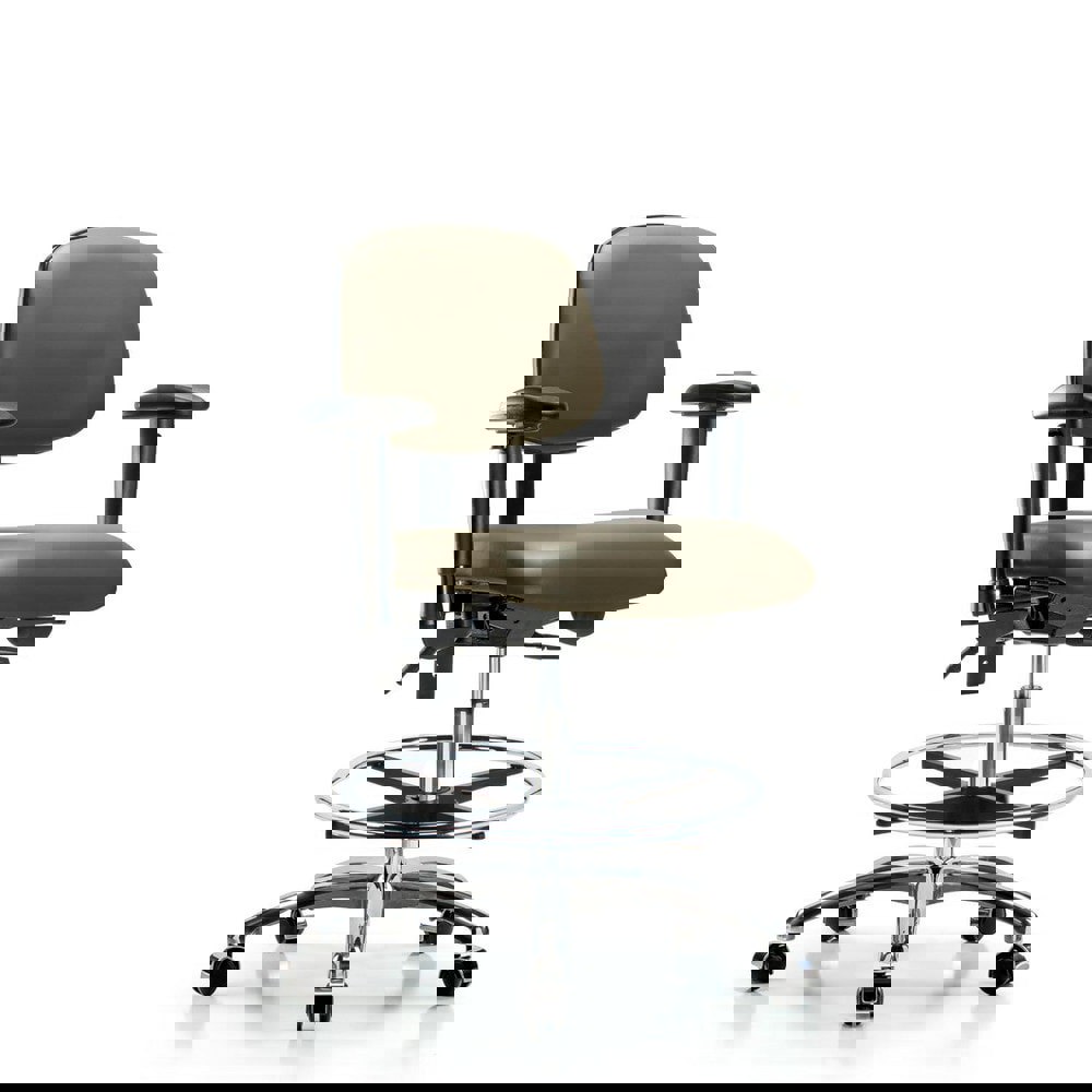 Task Chair: Vinyl, Taupe