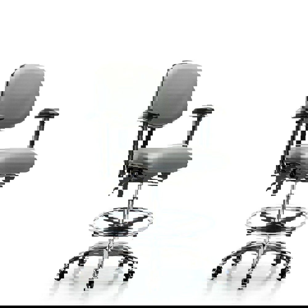 Task Chair: Vinyl, Sterling