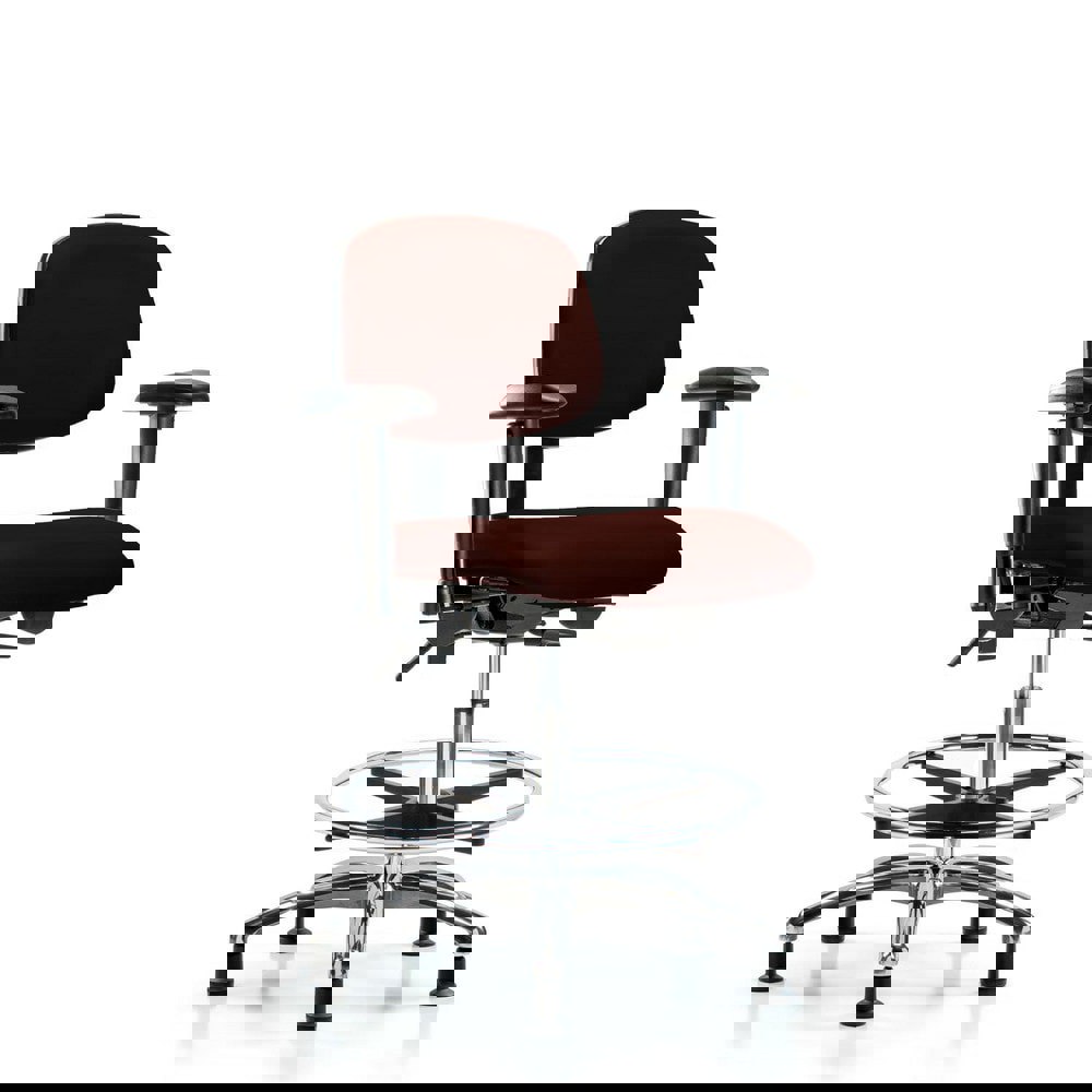 Task Chair: Vinyl, Burgundy