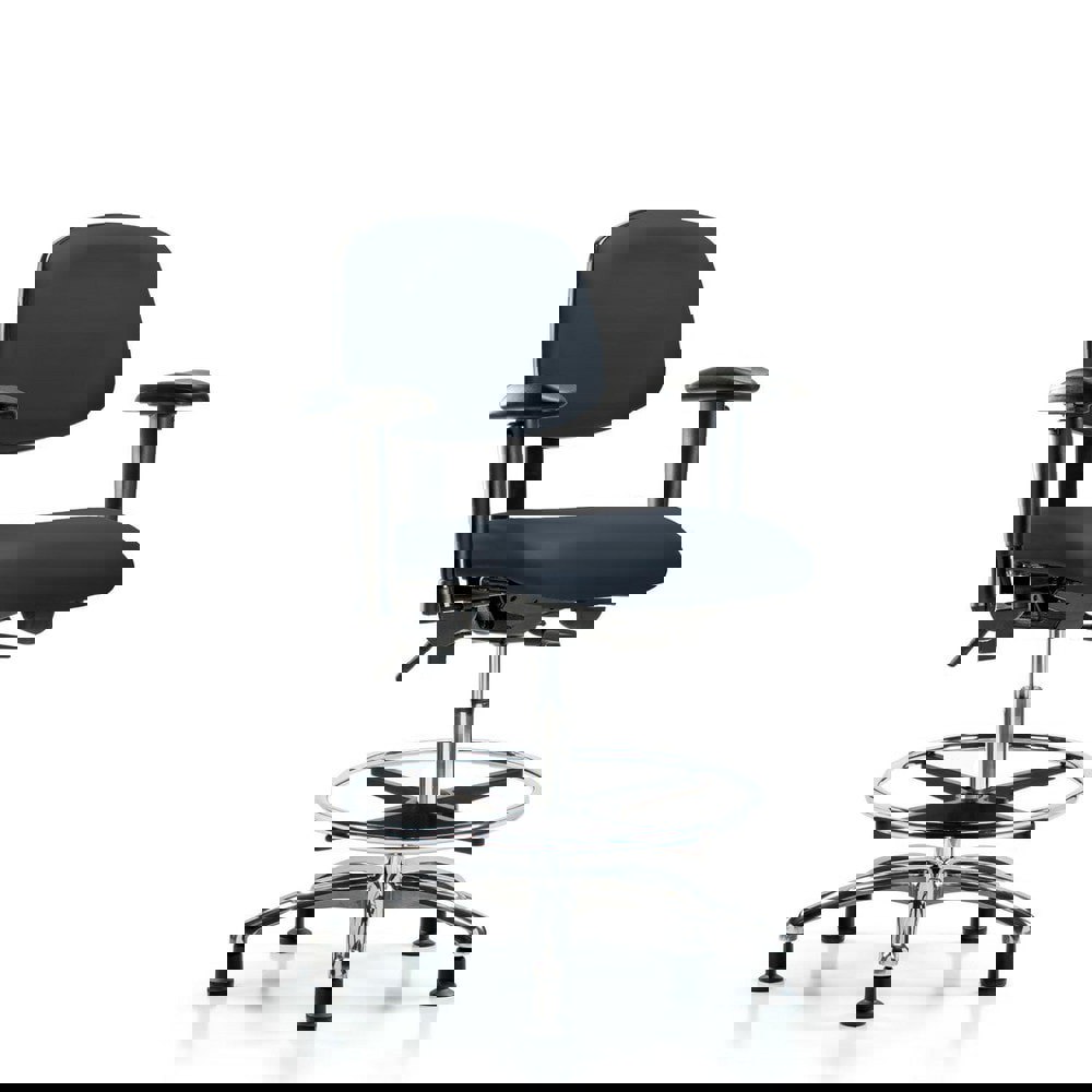 Task Chair: Vinyl, Imperial Blue