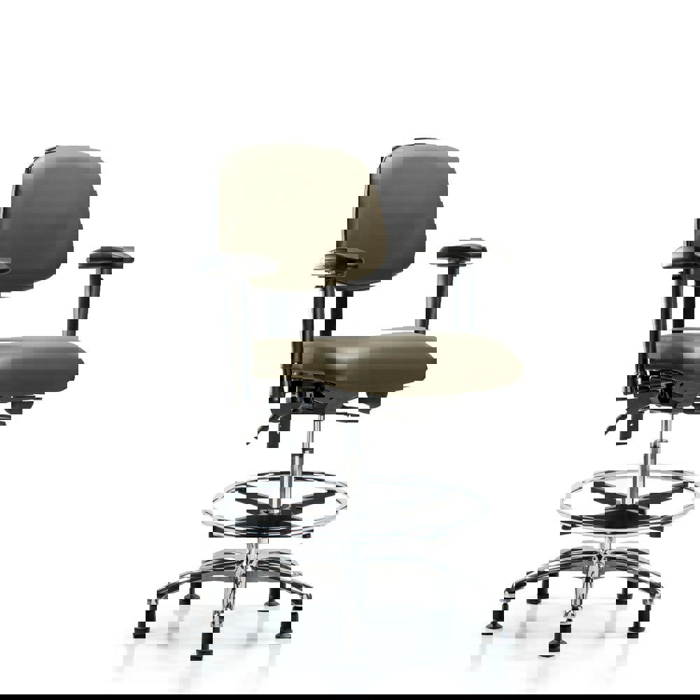 Task Chair: Vinyl, Taupe