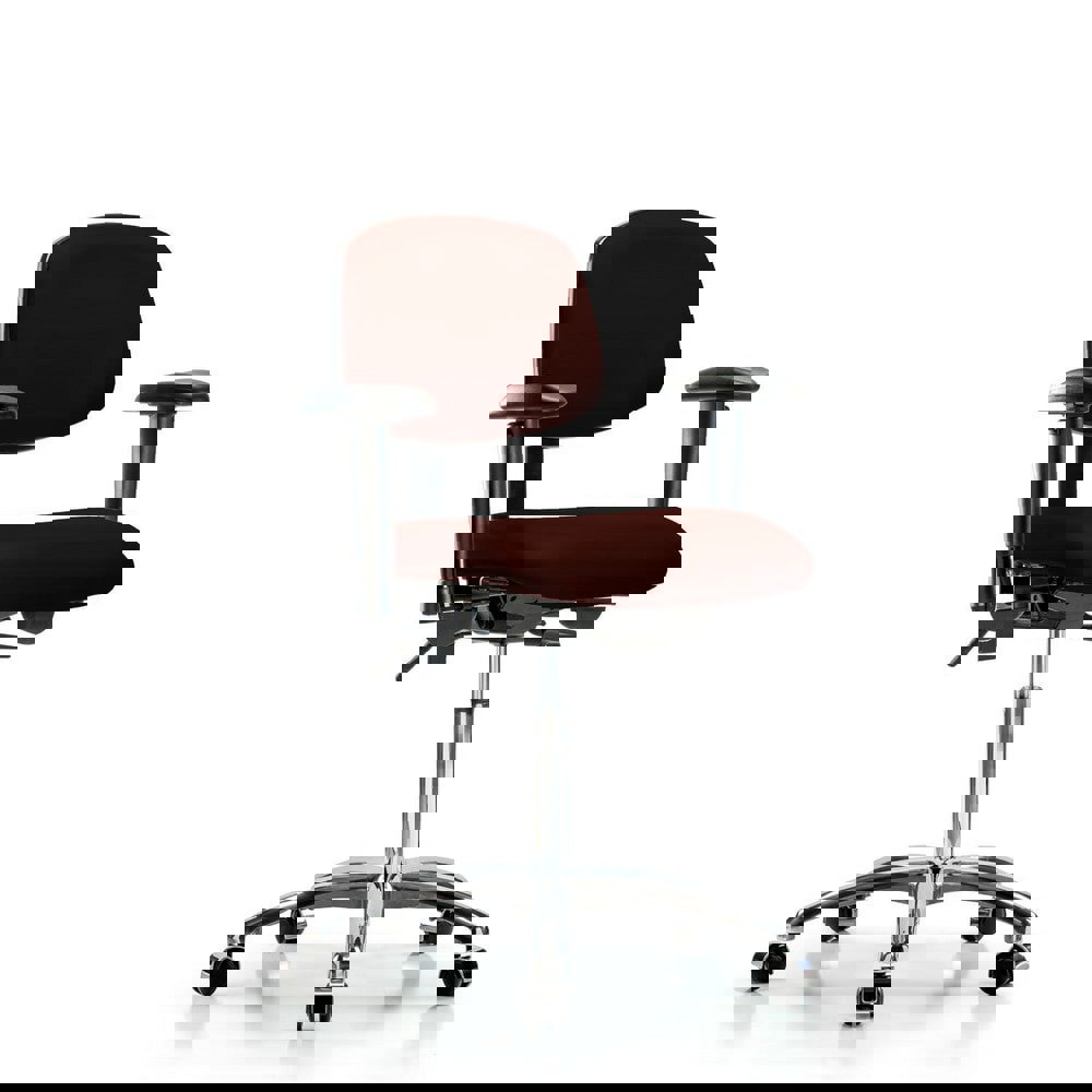 Task Chair: Vinyl, Burgundy