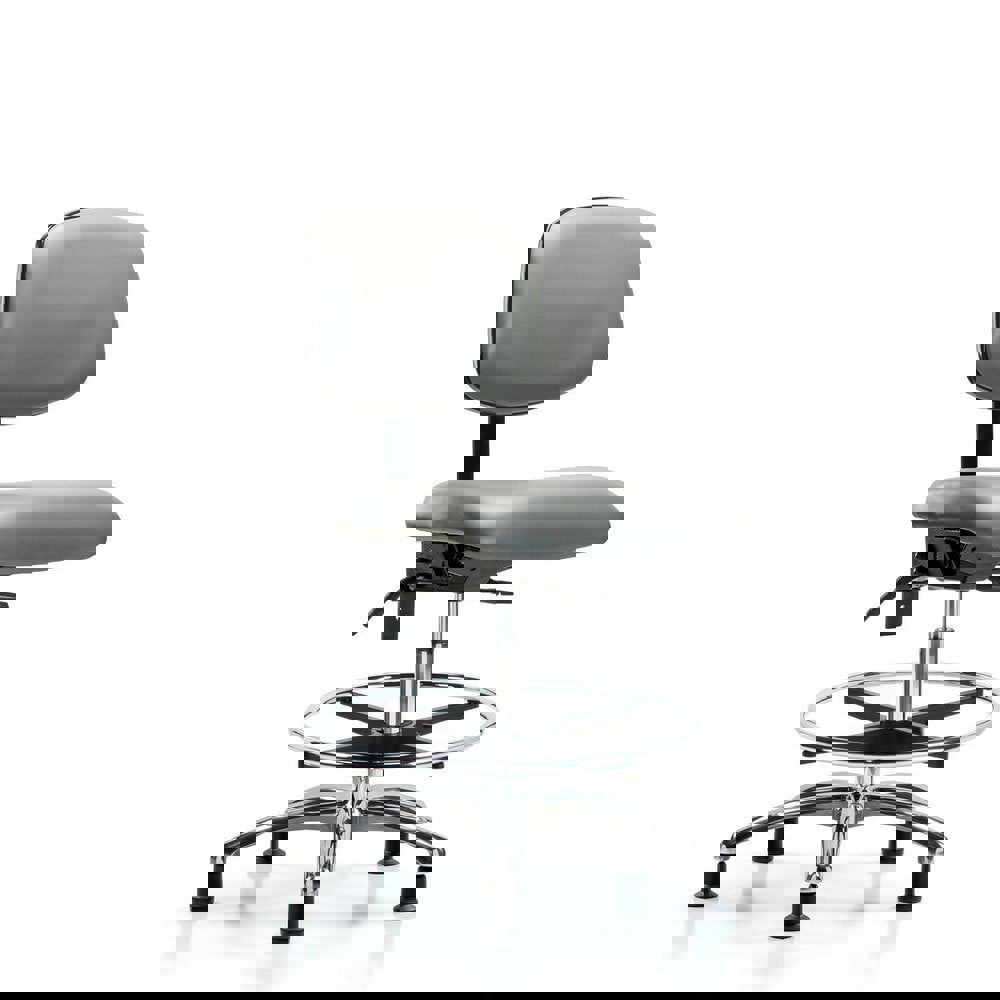 Task Chair: Vinyl, Sterling