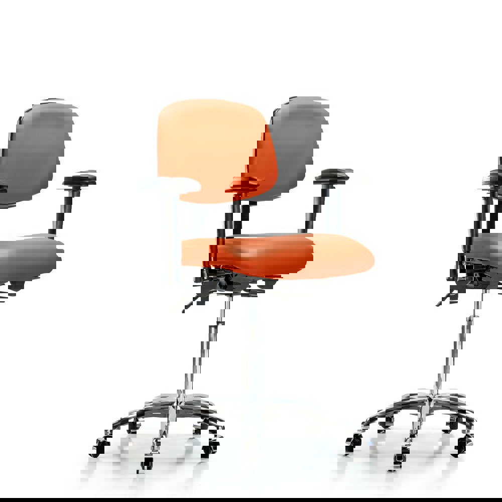 Task Chair: Vinyl, Orange Kist