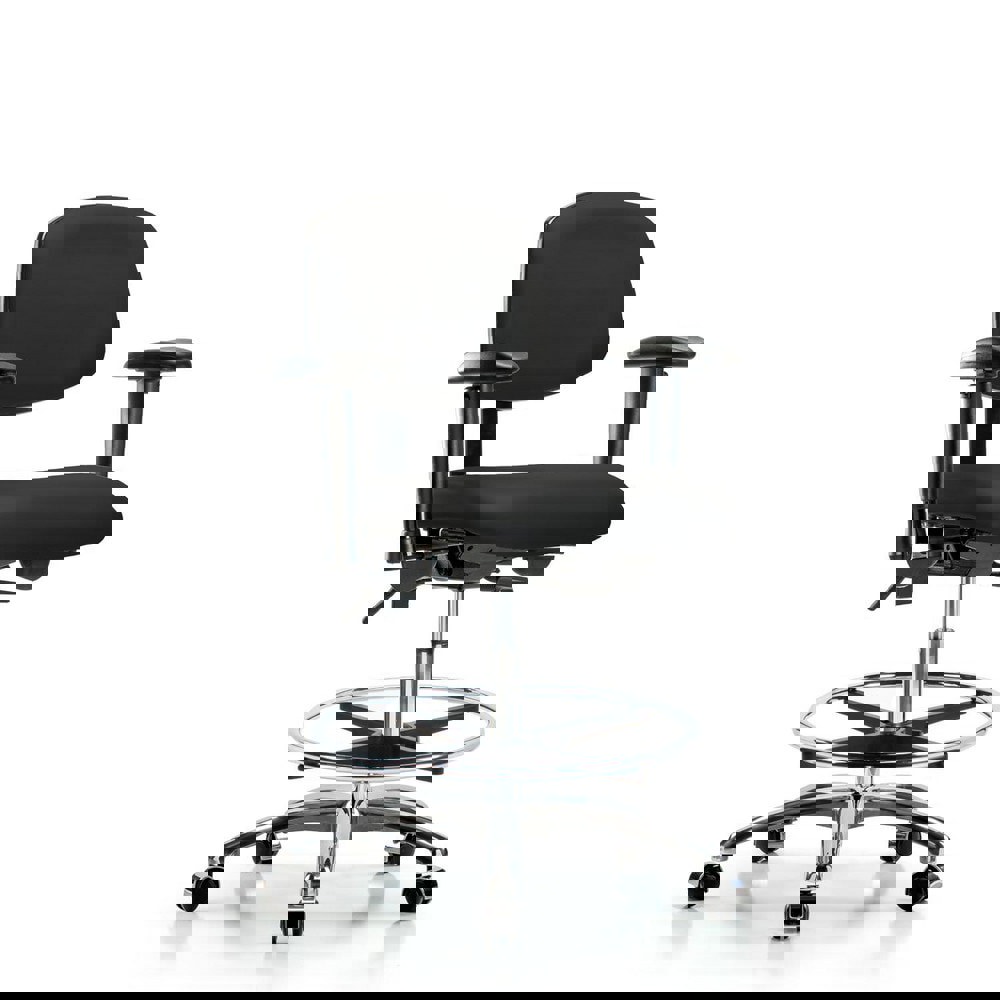 Task Chair: Vinyl, Black