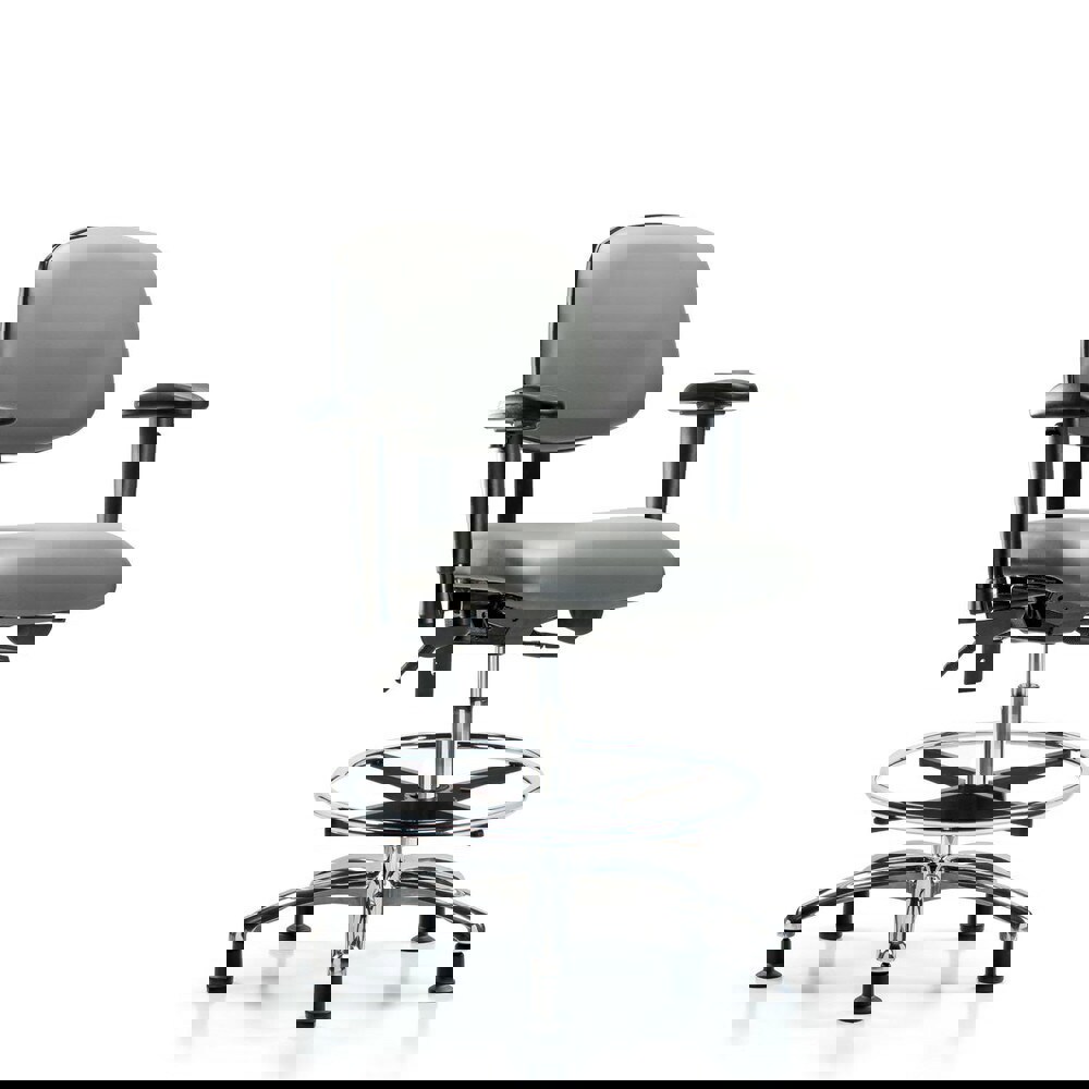 Task Chair: Vinyl, Sterling