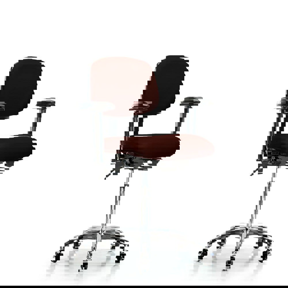 Task Chair: Vinyl, Burgundy