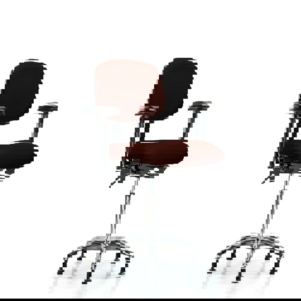 Task Chair: Vinyl, Burgundy