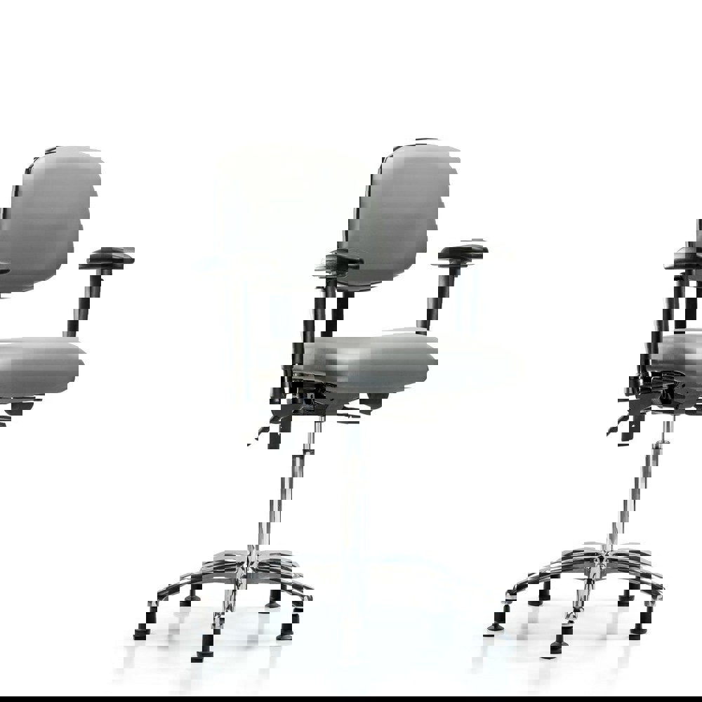 Task Chair: Vinyl, Sterling