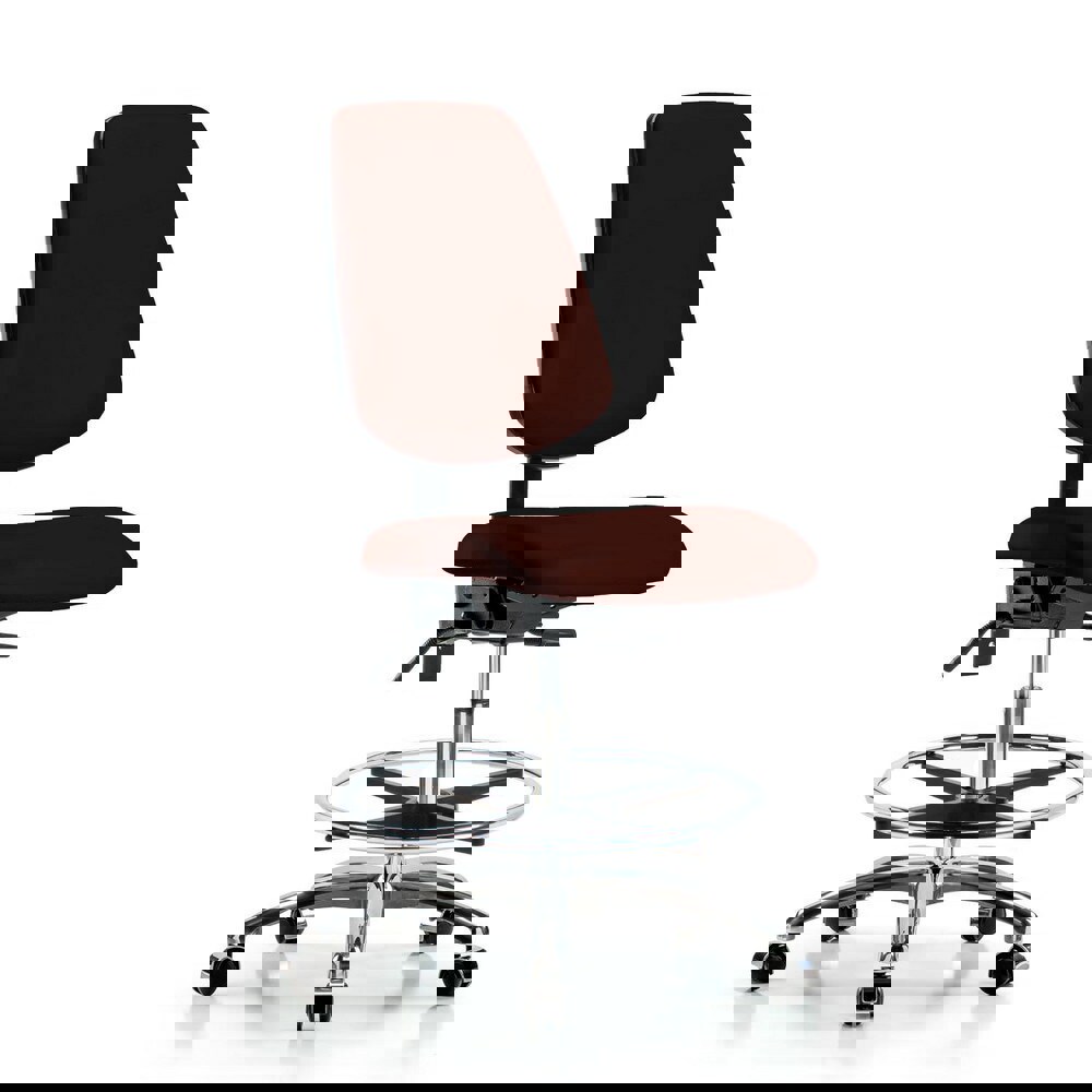 Task Chair: Vinyl, Burgundy