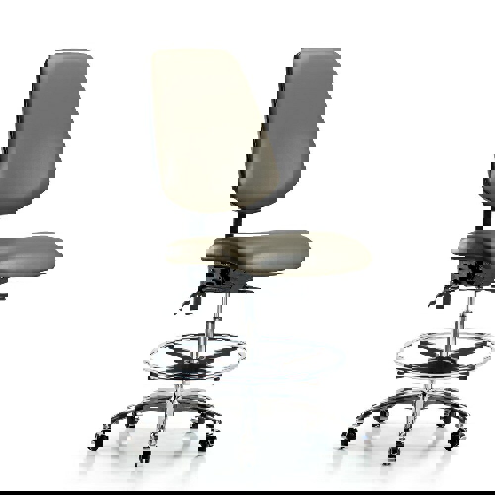 Task Chair: Vinyl, Taupe