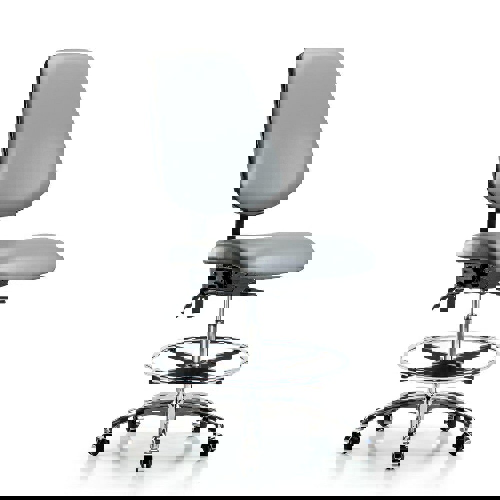 Task Chair: Vinyl, Sterling