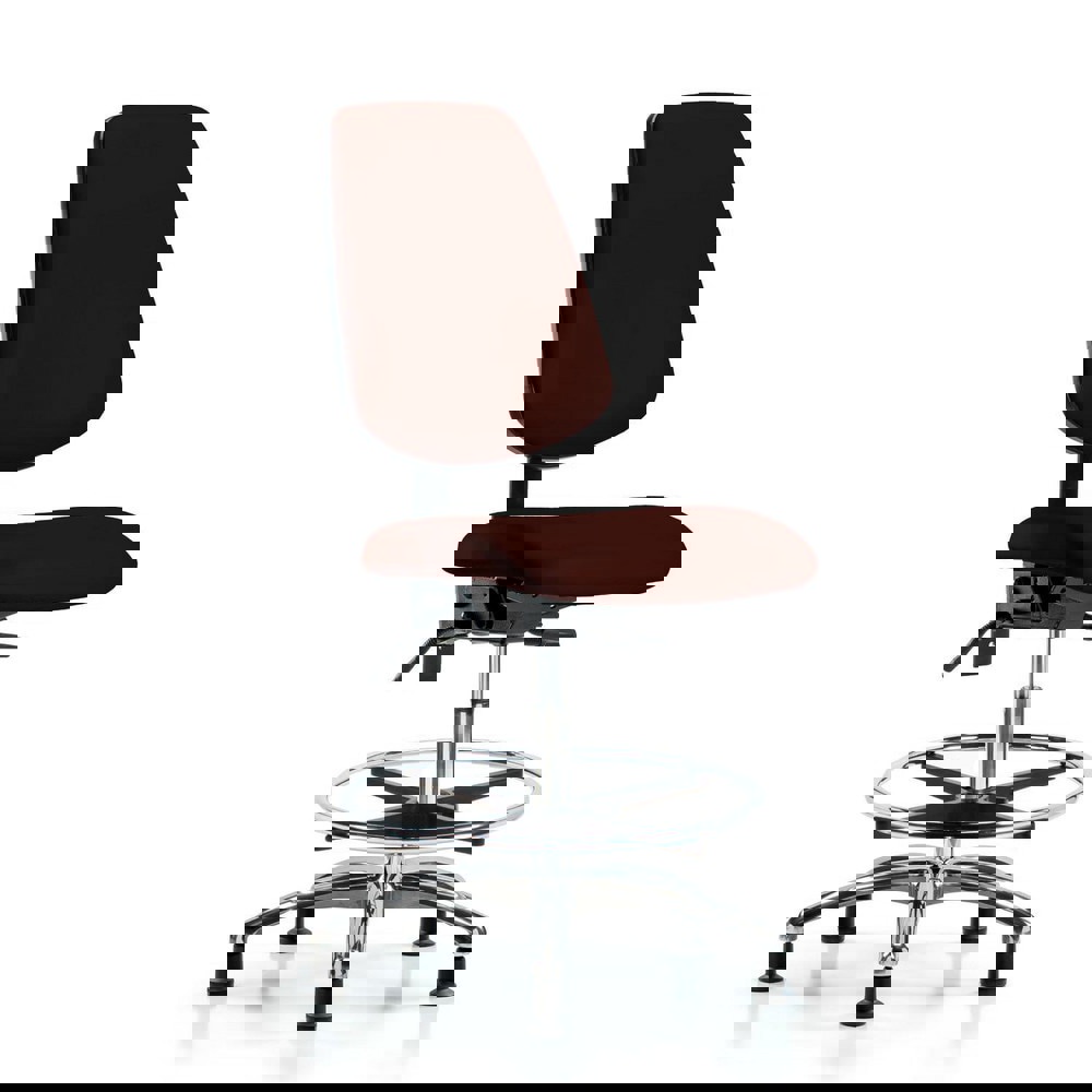 Task Chair: Vinyl, Burgundy