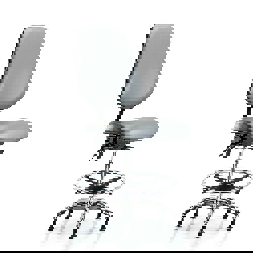 Task Chair: Vinyl, Sterling