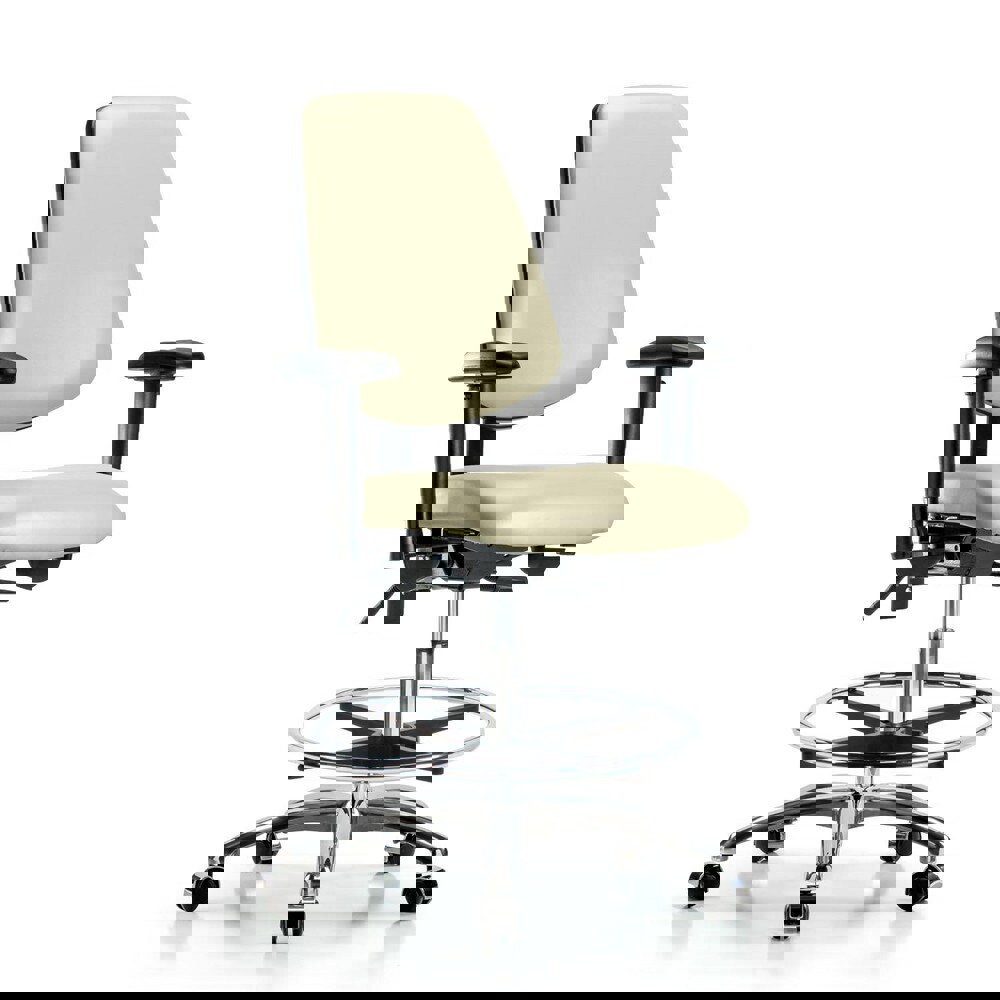 Task Chair: Vinyl, Adobe White