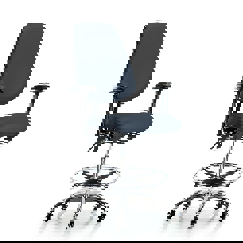 Task Chair: Vinyl, Imperial Blue