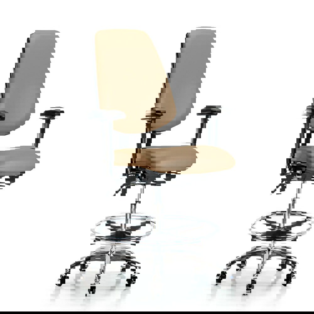 Task Chair: Vinyl, Taupe