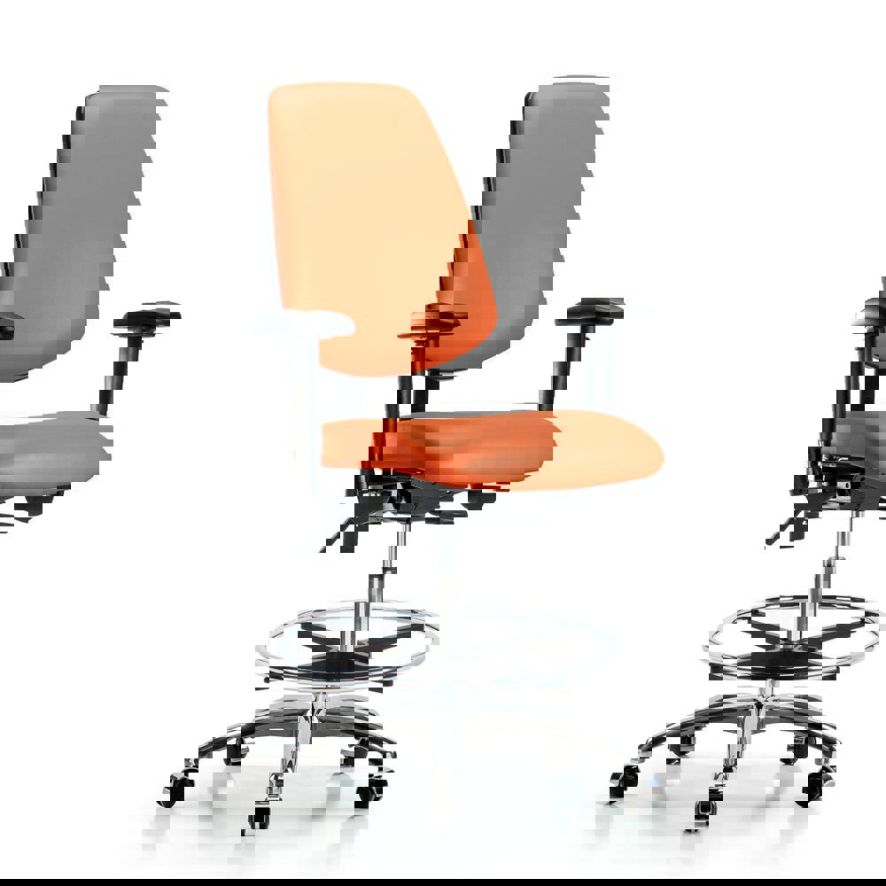 Task Chair: Vinyl, Orange Kist