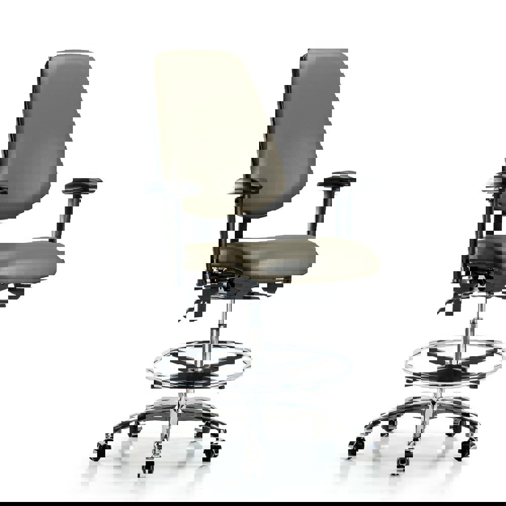 Task Chair: Vinyl, Taupe