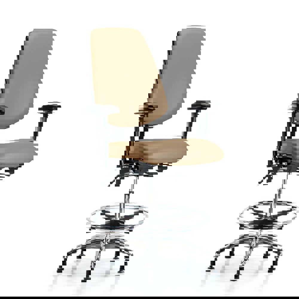 Task Chair: Vinyl, Taupe