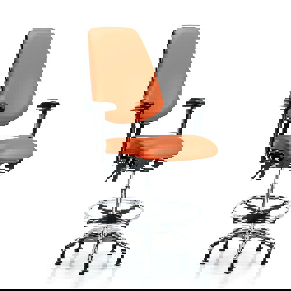 Task Chair: Vinyl, Orange Kist