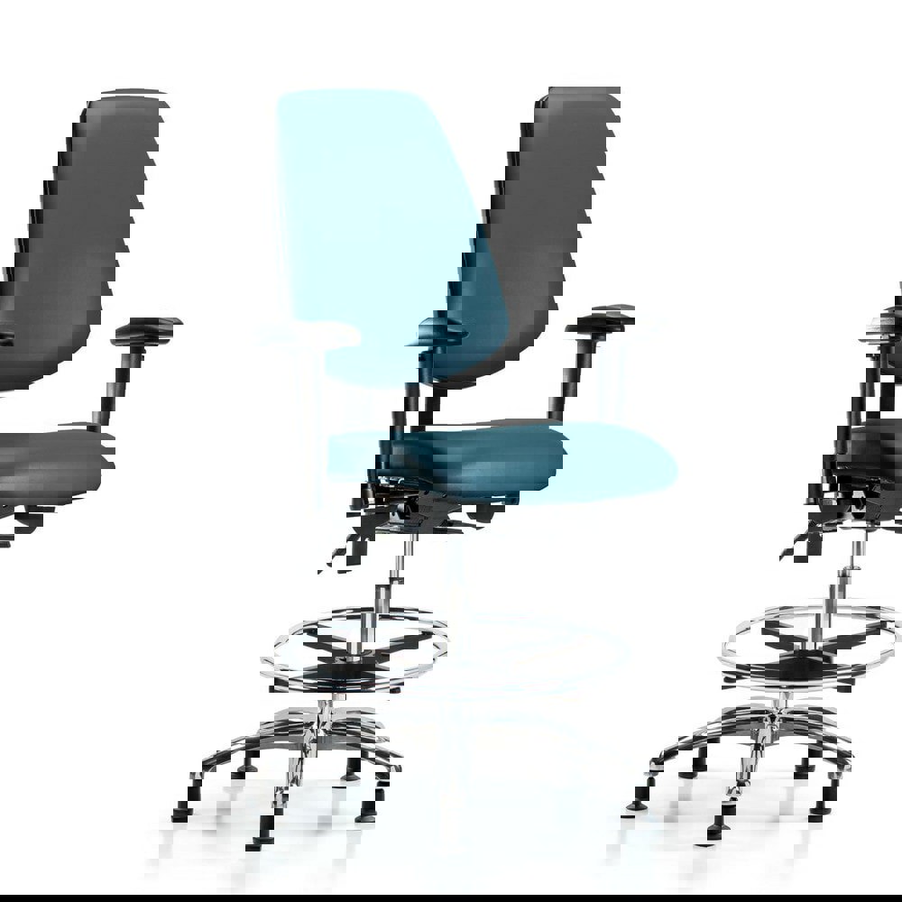 Task Chair: Vinyl, Marine Blue