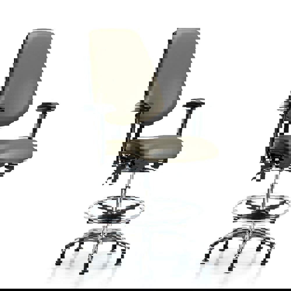 Task Chair: Vinyl, Taupe