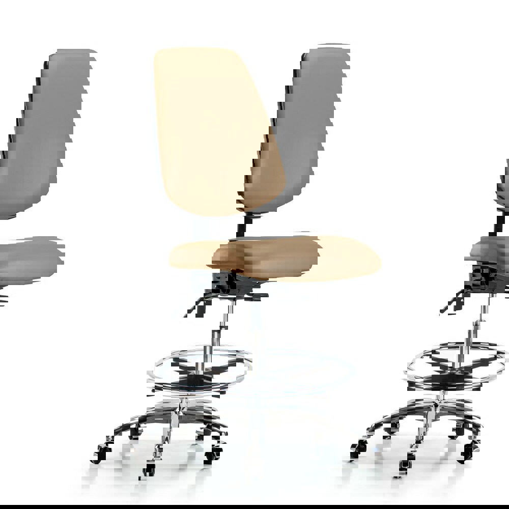 Task Chair: Vinyl, Taupe