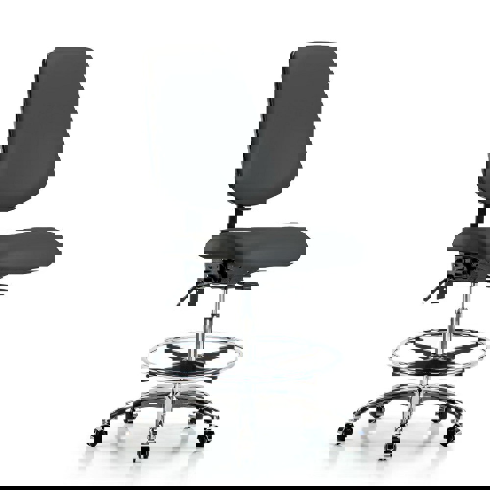 Task Chair: Vinyl, Charcoal