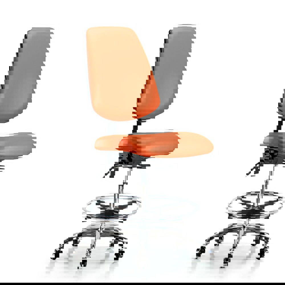 Task Chair: Vinyl, Orange Kist