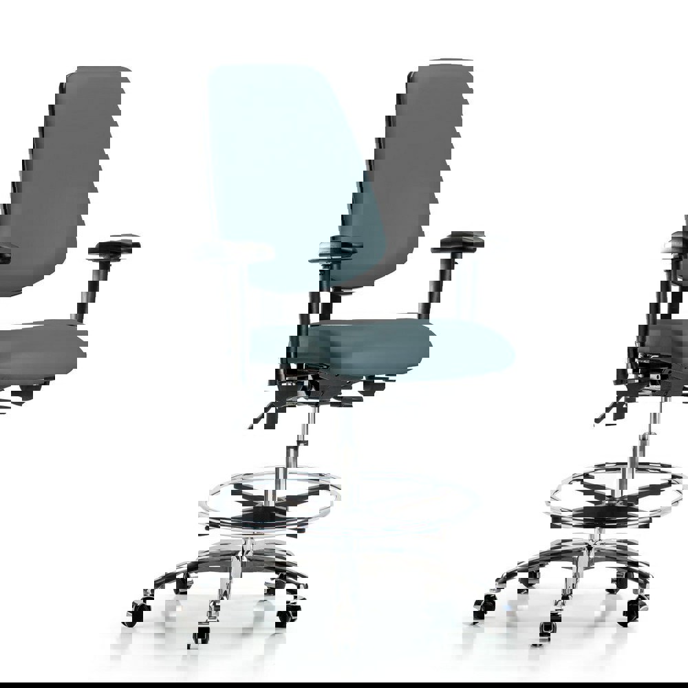 Task Chair: Vinyl, Colonial Blue