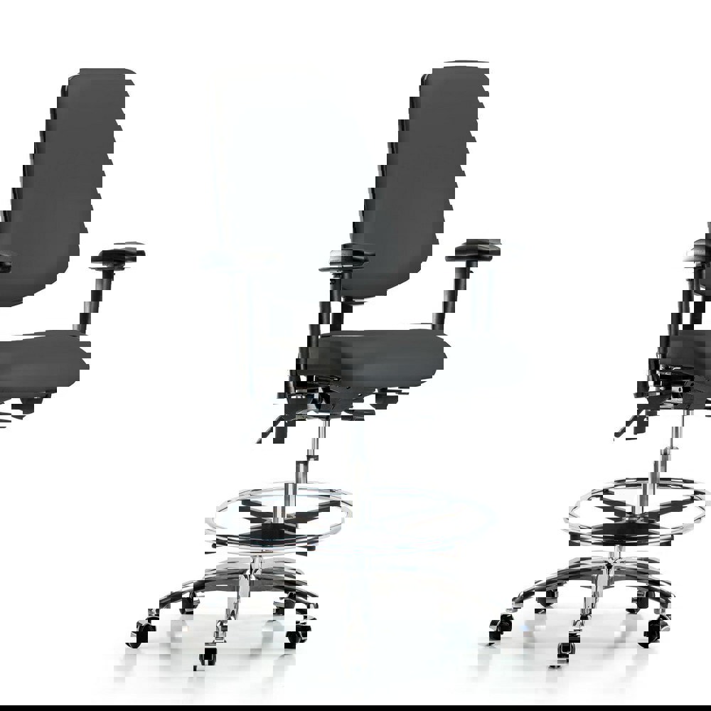 Task Chair: Vinyl, Charcoal