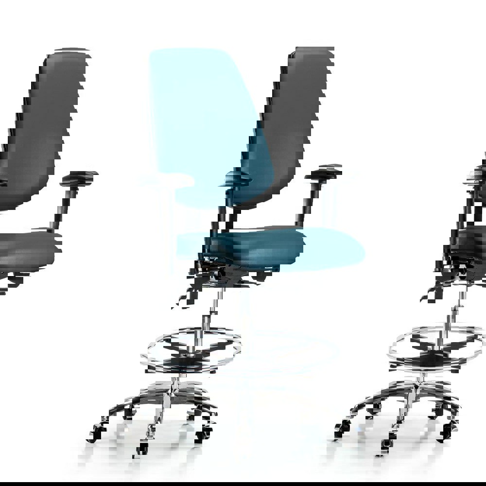 Task Chair: Vinyl, Marine Blue