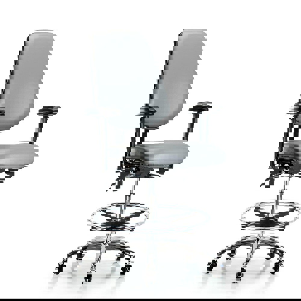 Task Chair: Vinyl, Sterling